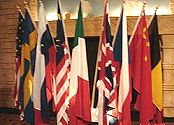 Participating Countries Flags on Show
